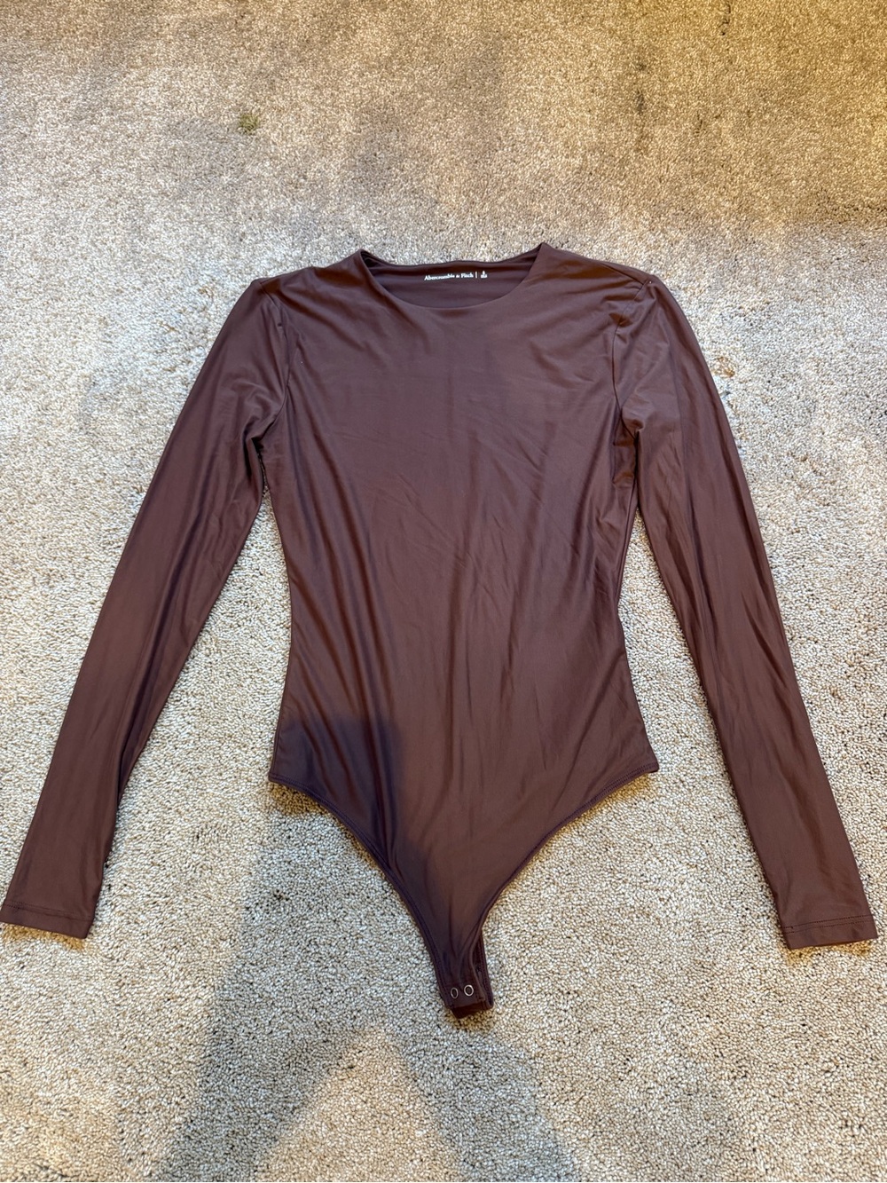 Abercrombie & Fitch Brown Long Sleeve Bodysuit